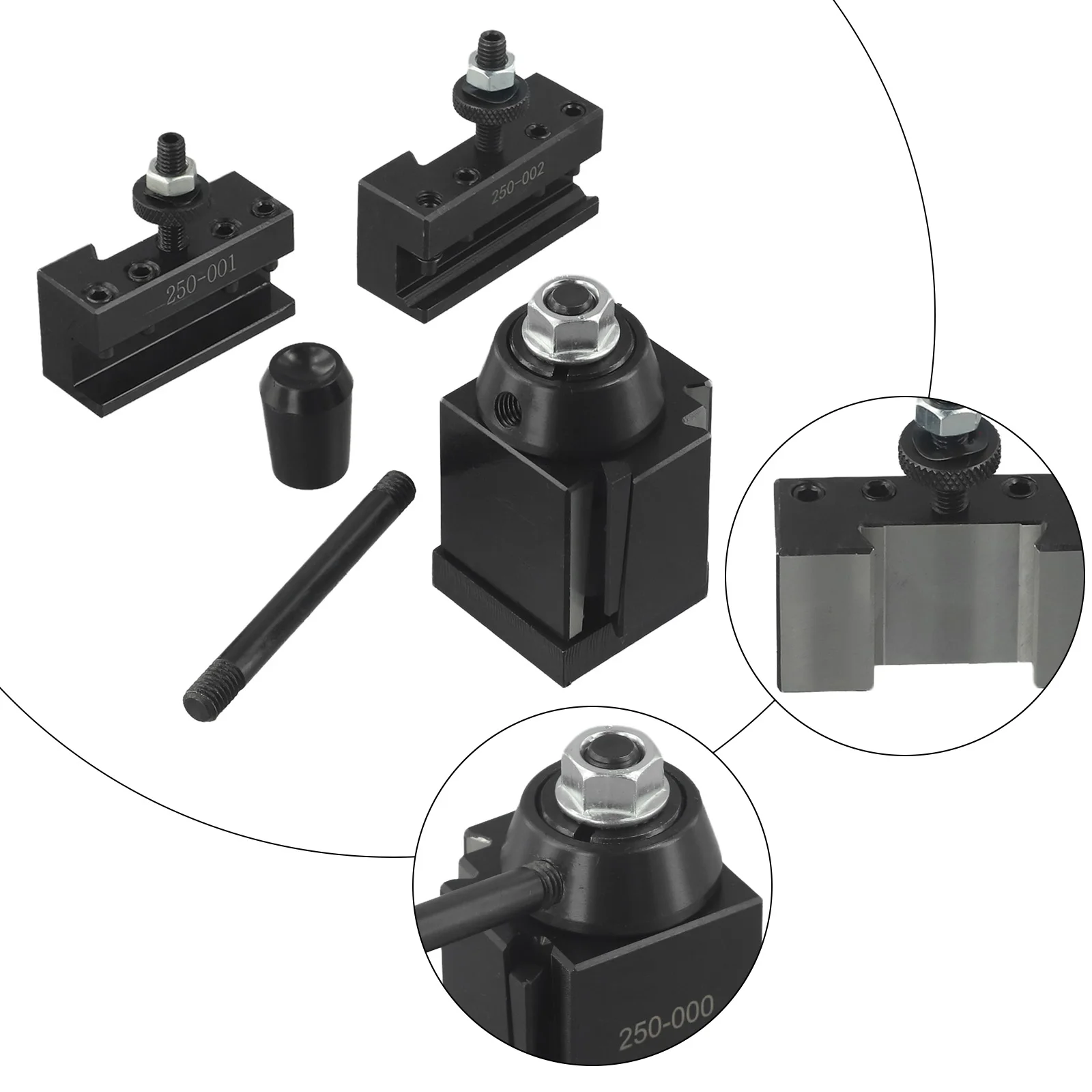 Innovative 3pc For OXA Wedge Type Tool Post Set Enhancing Performance of For Lathes with Precise Machining Capabilities