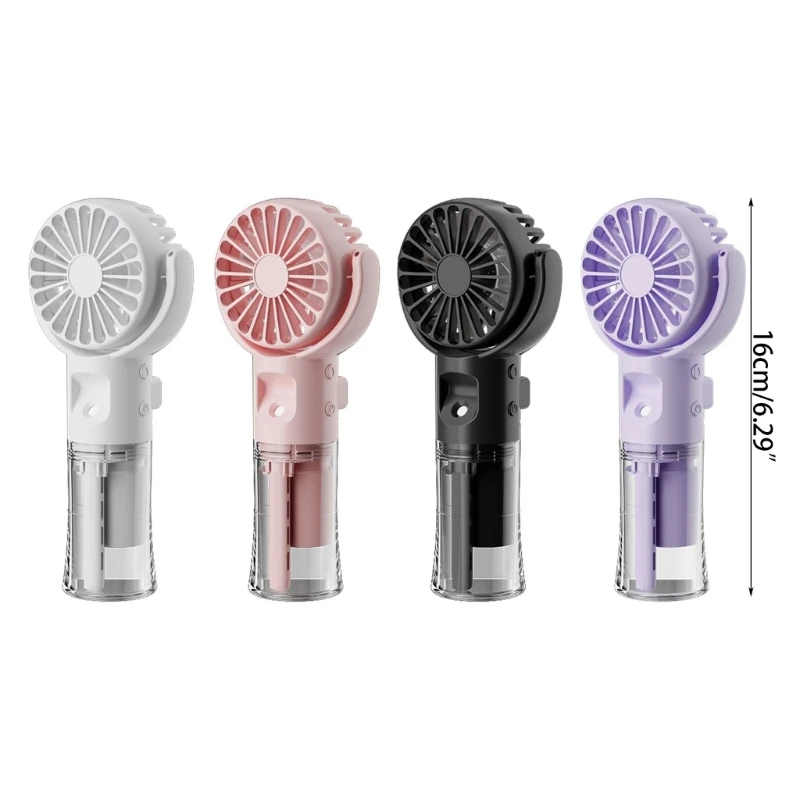HandHeld Misting Fan Rechargeable 4 Speed Adjustment Small Fan Cooling Drop Shipping