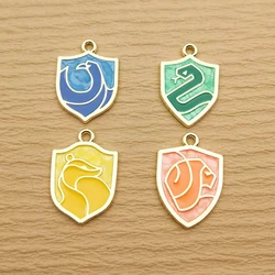 10pcs Cartoon Charm for Jewelry Making Enamel Necklace Earring Bracelet Pendant Diy Accessories Alloy Metal Gold Plated