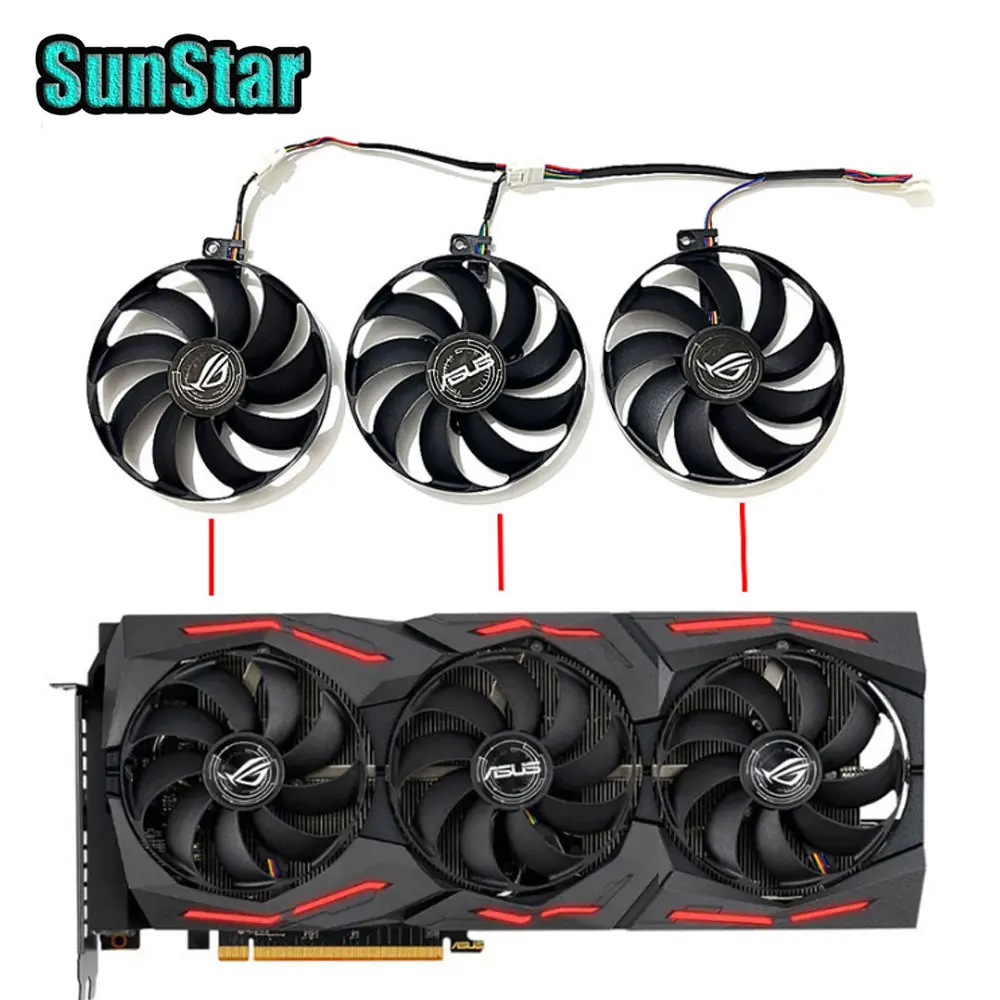 

NEW 88MM T129215SU FDC10H12S9-C RTX 2080 GPU Cooling Fan For ASUS ROG STRIX RTX 2080 2080Ti 2080S 2070S GAMING Video Cooler Fan