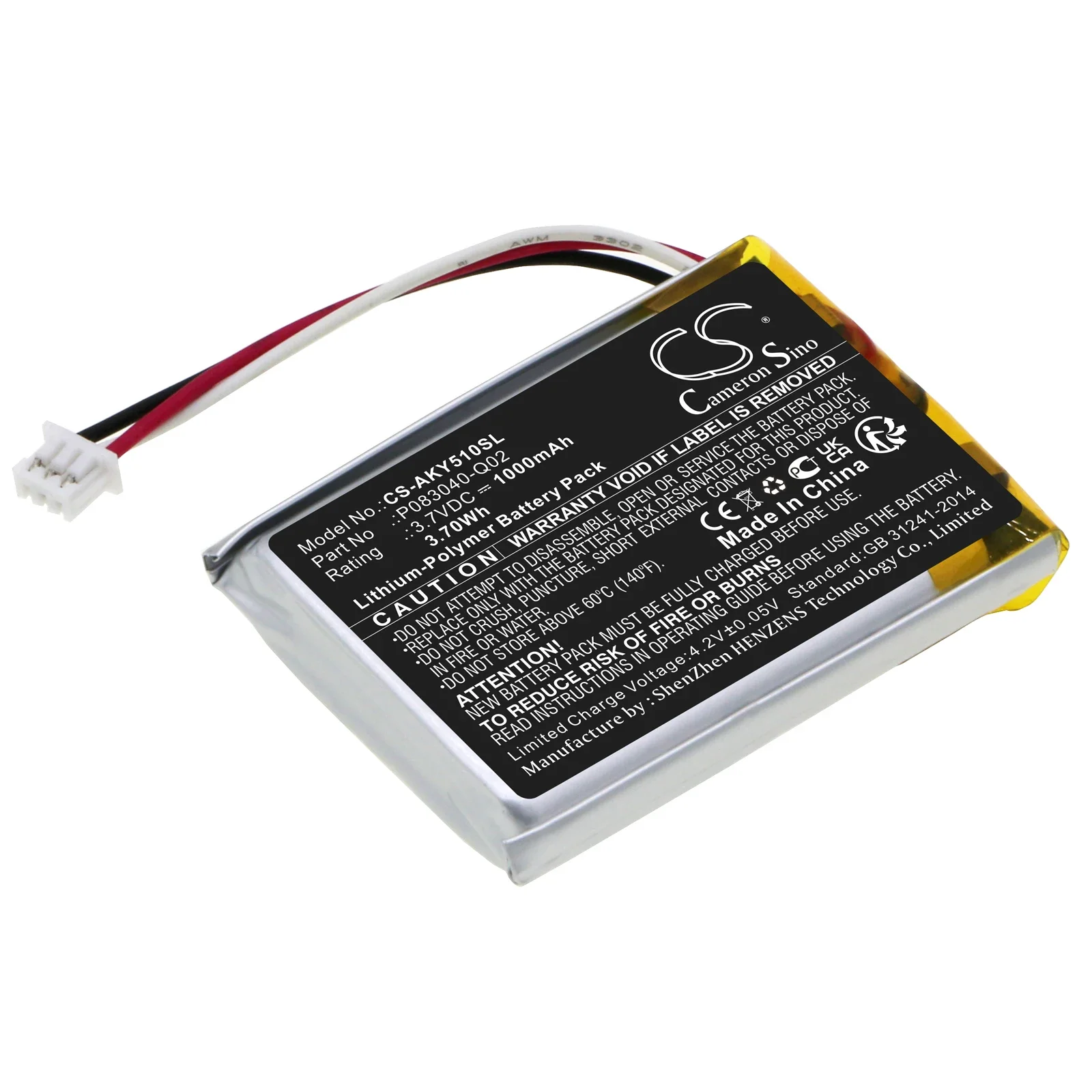 

Cameron Sino 1000mAh Battery For AKG Y50BT P083040-Q02