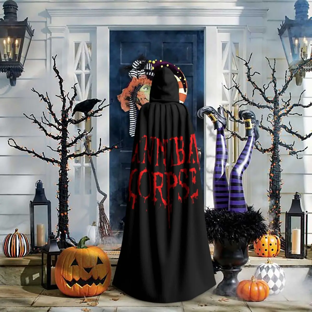 

Металлический скейтборд-костюм Cannibal Corpse: длинный капюшон, плащ ведьмы, средневековый костюм, косплей, накидка, плащ на Хэллоуин, унисекс для взрослых