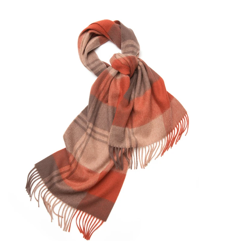 Sciarpa in cashmere 100% scozzese con nappa Donna Uomo Inverno Caldo morbido Sciarpa al collo Scialle Sciarpe lunghe in cashmere unisex 190 * 32 cm