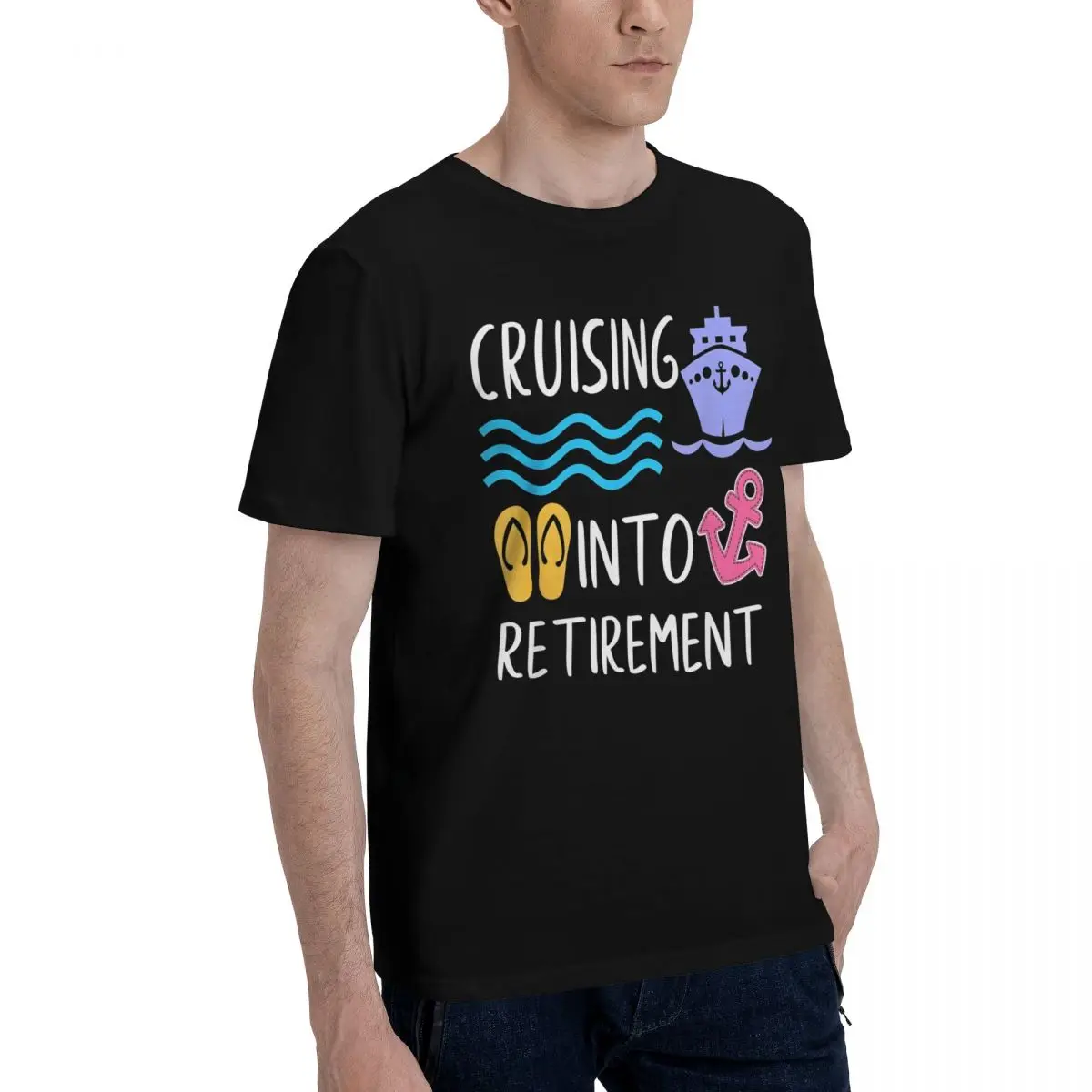 Cruising Retirement Fun Movement Top tee Home Championship Casual Graphic Vintage USA Size