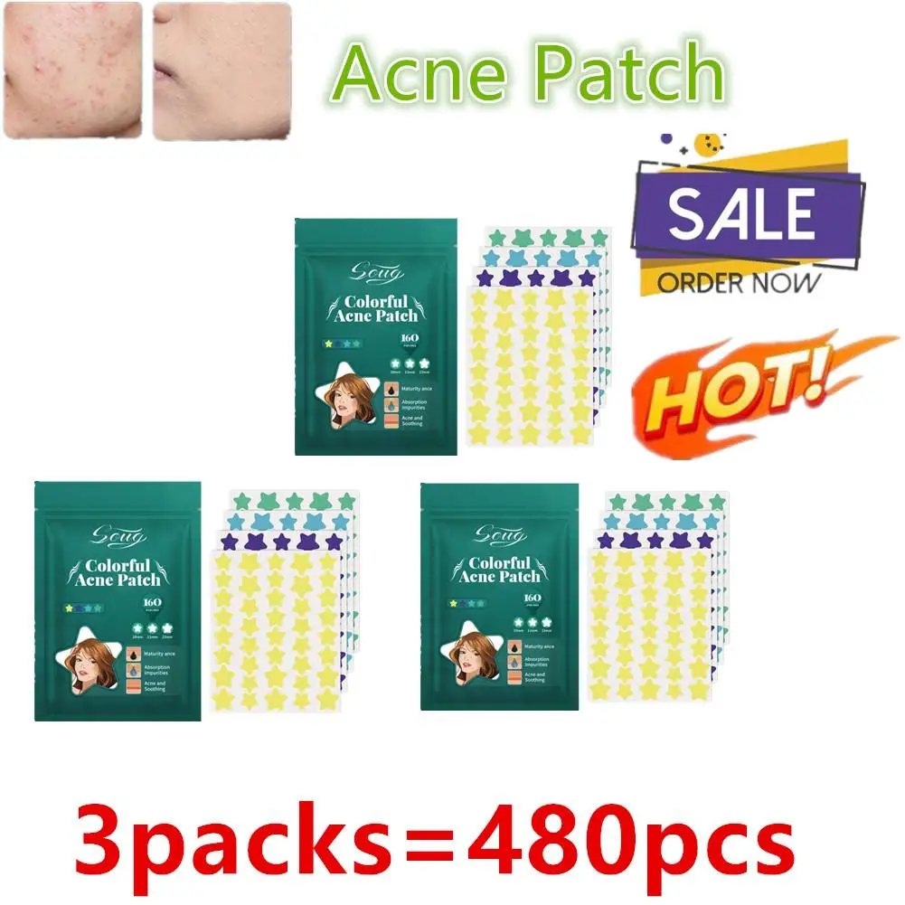 

3pack Pimple Patches Beauty Acne Tools Star Shaped Pimple Acne Concealer Fade Face Spot Repair For Pits Breakouts Spots Dot