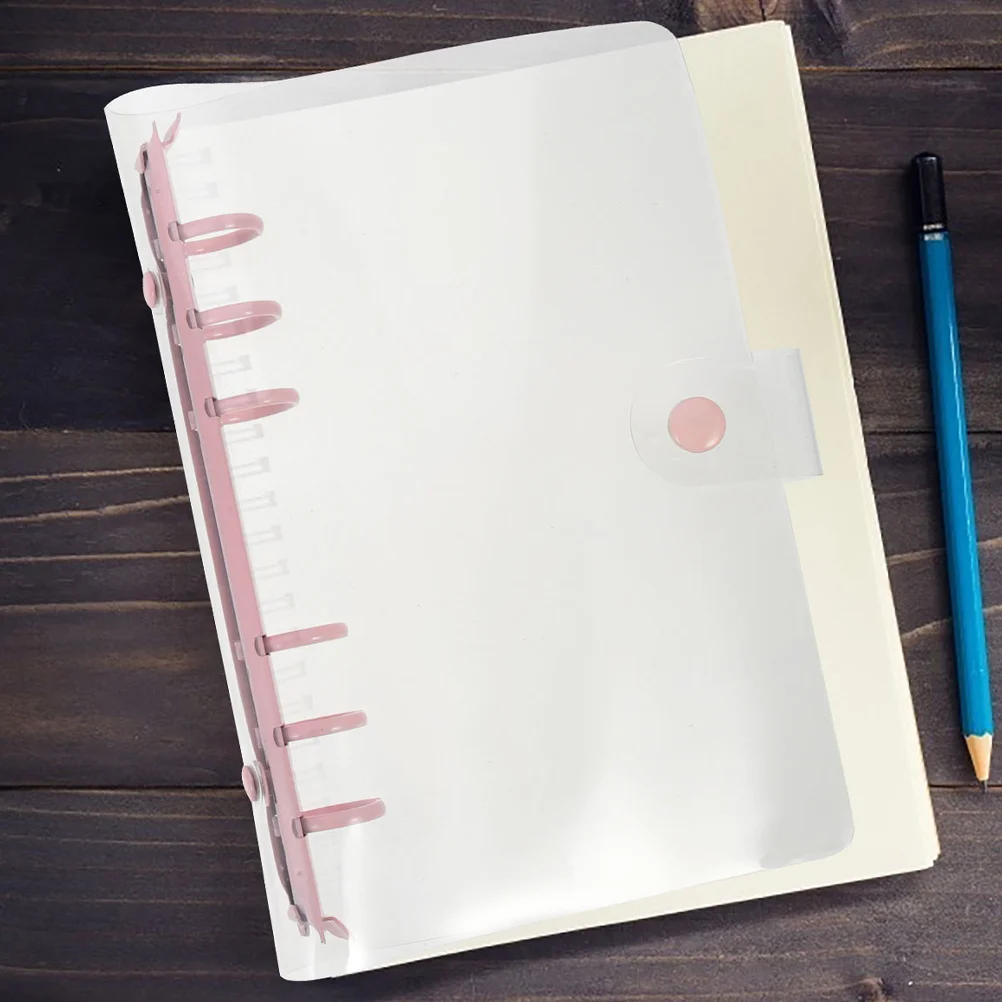 2 coperture per notebook raccoglitore A6, organizer regolabile in plastica trasparente riutilizzabile per archiviazione di cartelle di documenti per ufficio scolastico
