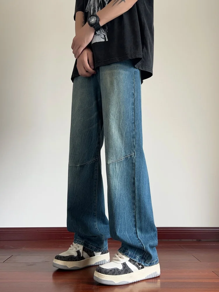 

Retro American Denim Jeans Men's Summer 2024 New High Street Trend Straight Leg Loose Casual Pants Youth Wear Summer Jeans