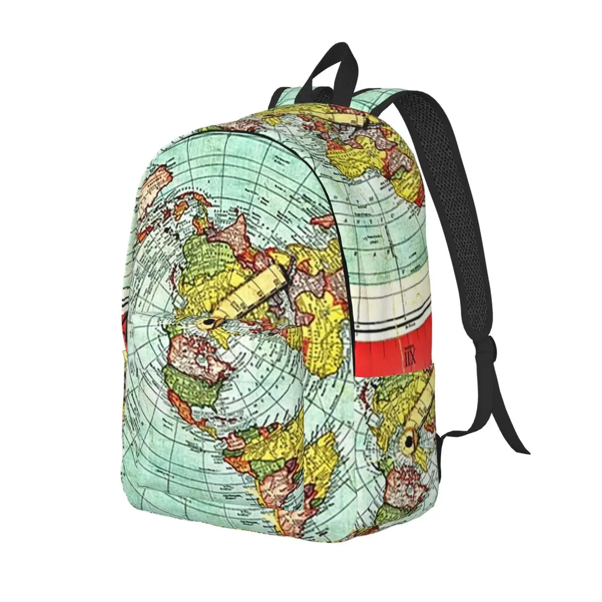

Gleason 1892 Flat Earth Map Research Flat Eart Backpack Daypack Children BookBag School Bag Shoulder Bags for Men Women