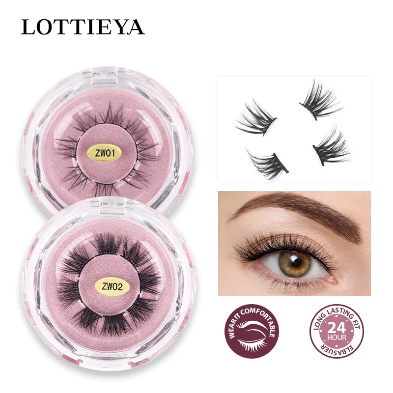 3D Segment Natural Curling Mink Three-Dimensional False Eyelashes Lightweight Handmade Mink Hair Natural Lashes Beauty Makeup