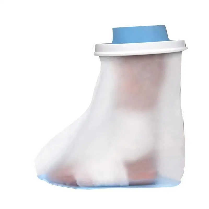 Waterproof Foot Cover For Shower Adult, Foot Cast Covers With Non-Slip Padding Bottom, Watertight Foot Cast Protector
