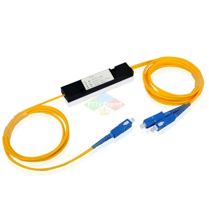 SC UPC 1X2 Fiber Optische Splitter Singlemode Fiber Optische Splitter FBT Optische Koppeling 1X2 PLC Fiber Optische Splitter