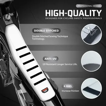 適用於 Surron Sur-Ron Lightbee Light Bee XS 越野電動車/電動自行車的摩托車專業羅紋橡膠防滑軟座椅套 8 最佳銷售 越野摩托車座椅套 - №4