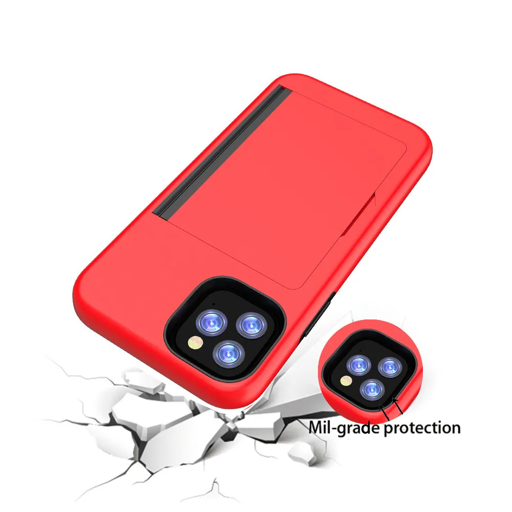 아이폰용 캔디 컬러 케이스, 아머 카드 슬롯 커버, 아이폰 15 15Pro 15plus 15promax Funda Coque