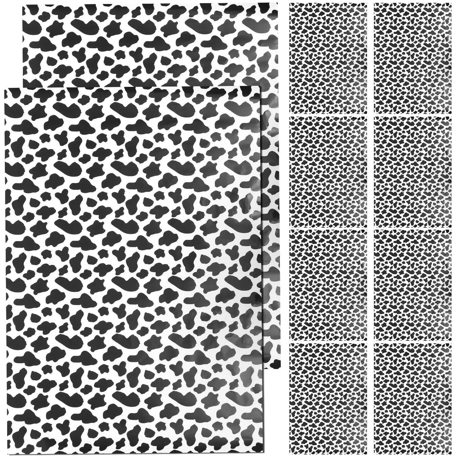 10 Pcs Print Wrapping Paper Black White Pattern Decorative Packaging Gift Box Craft Gift Paper Tissue Bulk Holiday Party