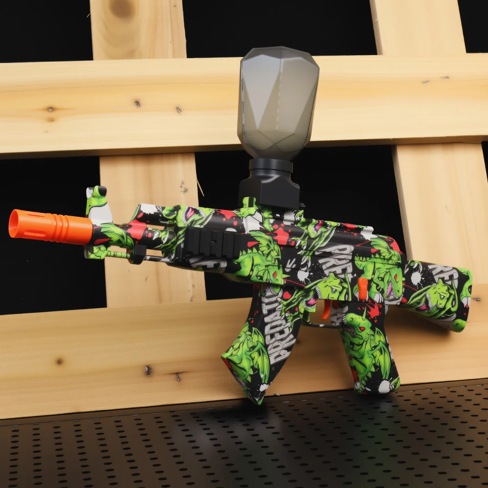 Szybki elektryczny blaster kulkowy AK - zabawa dla dzieci i dorosłych, akumulator - idealny na imprezy z grami na świeżym powietrzu (bez bomb wodnych)