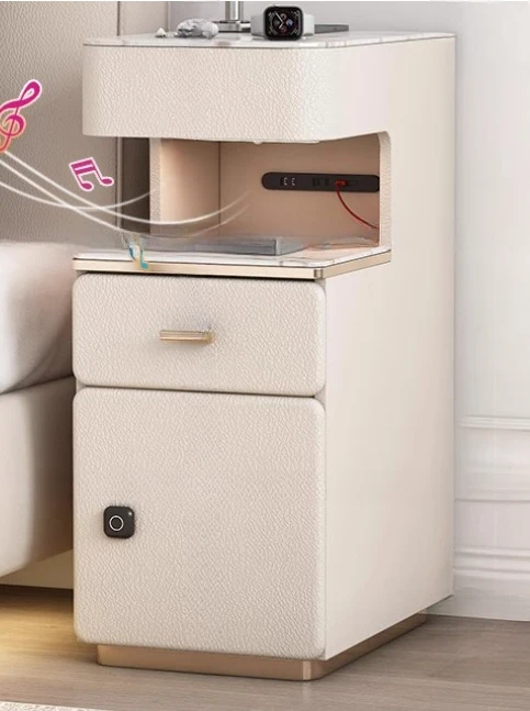 Tmall elf bedside table, smart safe, with password lock, wireless charging, Bluetooth audio, voice integration