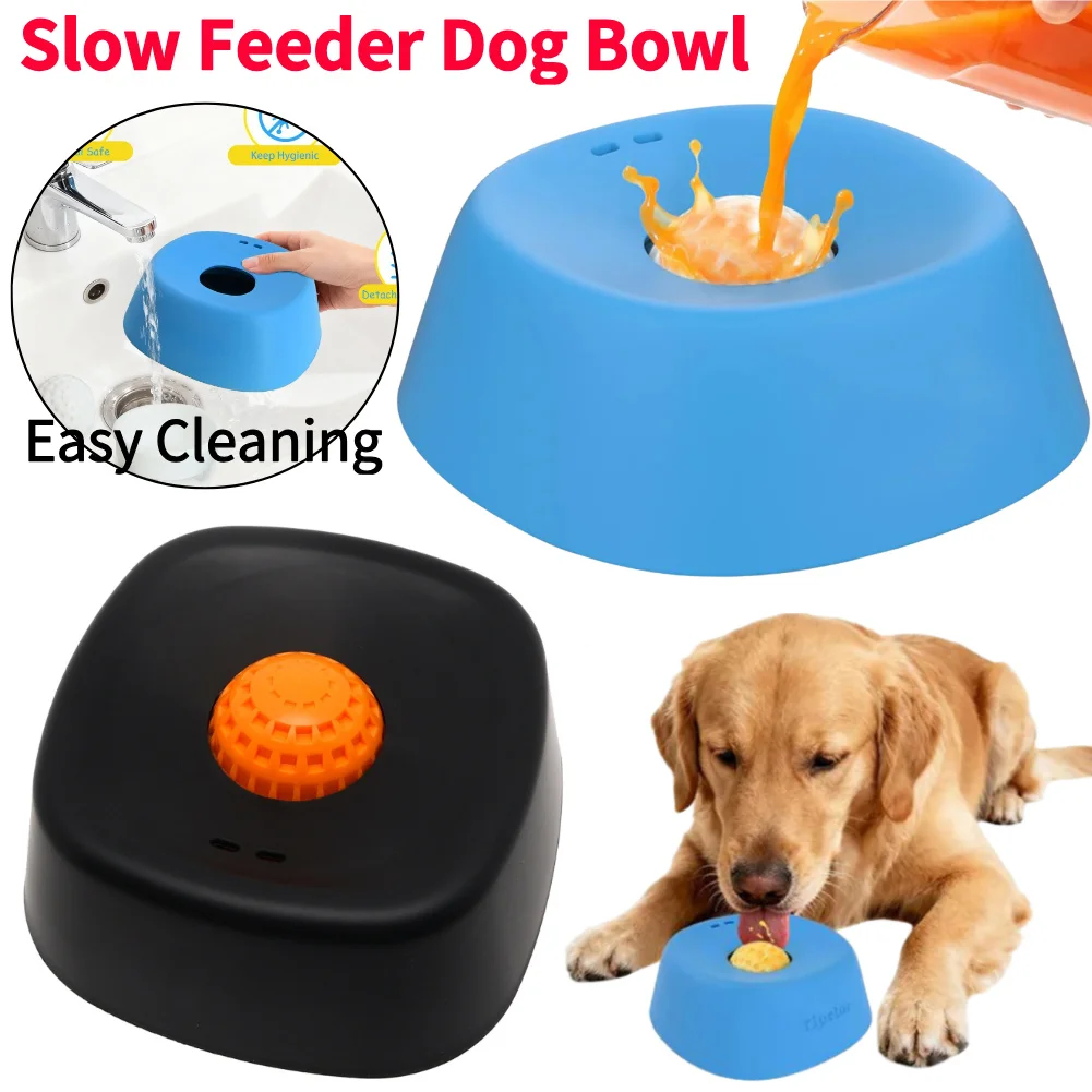 1 Stück Anti-Erstickungs-Slow-Feeder-Hundenapf, rutschfestes Leckspielzeug für flüssige Leckereien, Knochenbrühe, Joghurt – Ball-in Slow-Feeder-Leckspielzeug für Haustiere