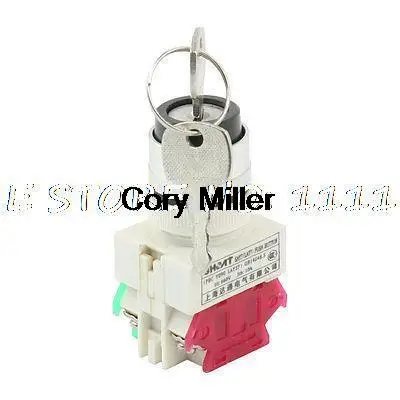 10A Ith 660V Ui DPST Key Rotary Control 4 Screw Terminal 2 Position Switch