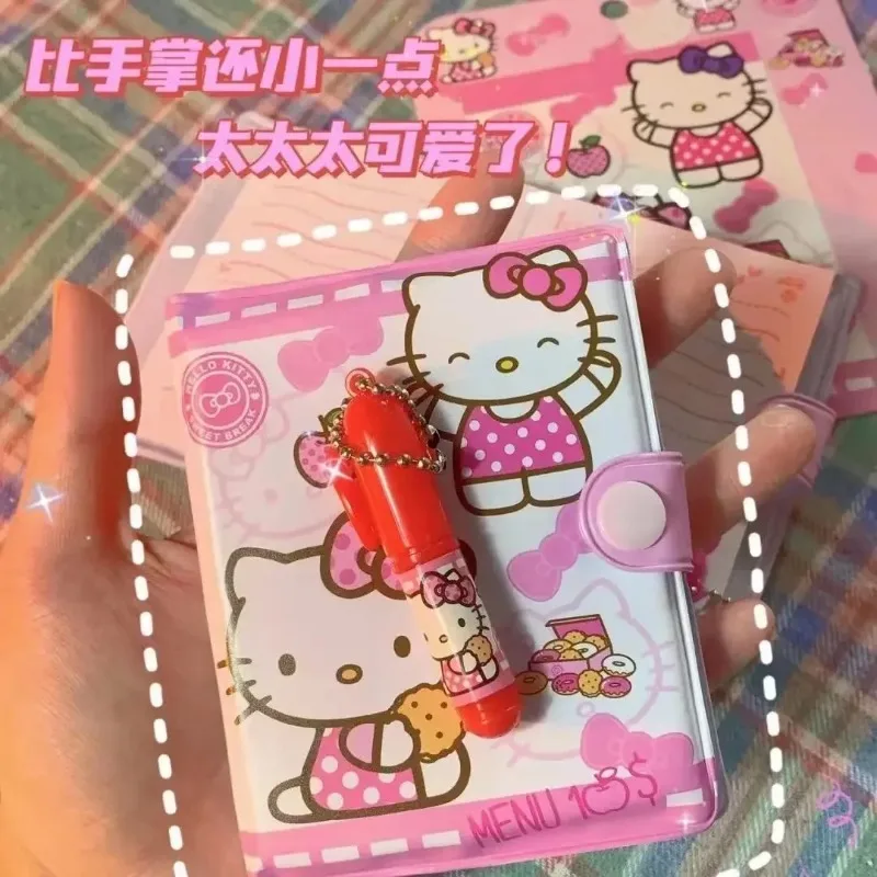 مجموعة دفتر ملاحظات للرسوم المتحركة Hello Kitty ، منتجات مشهورة ، كاواي ، ميني ، قلم لطيف ، مذكرات ، مدرسة ابتدائية ، طالب ، محمول