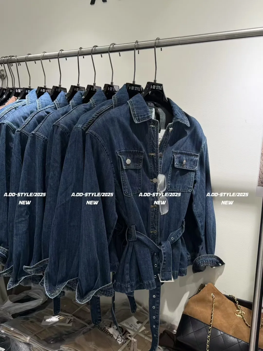 Rétro coréen Sle distrie cravate taille Denim Jaet femmes ample décontracté Long Sve Jaet haut pour l'automne 2025