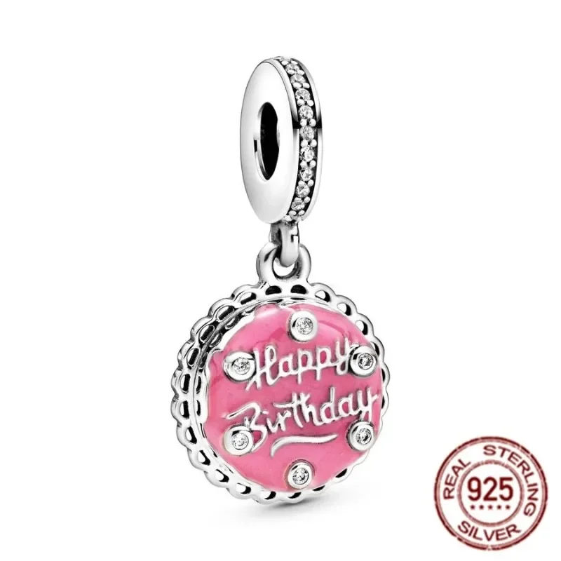 Abalorios de corazón de cristal de Murano para pulsera Pandora, poción de amor Rosa de Plata de Ley 925 Original, regalo de joyería para mujer