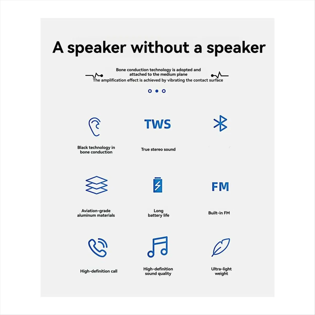 T205C-Bone Conduction Bluetooth Speaker Wireless 3D Stereo Sound Hummingbird Speaker with FM Radio Red HOT