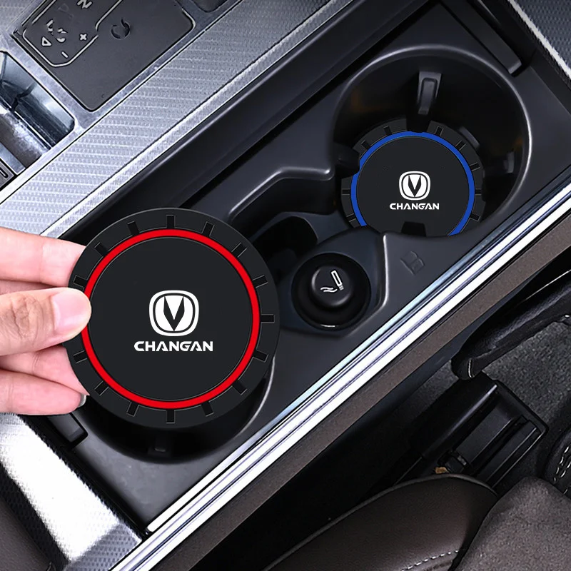 2 قطعة قاعدة أكواب السيارة شرب زجاجة حامل المضادة للانزلاق حصيرة مسند للكوب الماء ل Changan CX70 CS35 Alsvin CS75 هنتر CS95 CS55 ستار رايتون