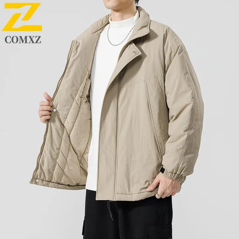 

COMXZ 2025 Padded Puffer Winter Men Plus Size New Thick Trendy Couple Coat Korean