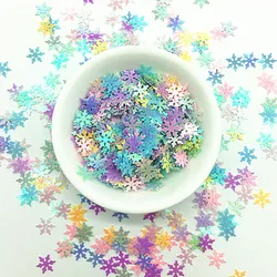 10mm Snowflake Sequins Craft Mix Macarons Colors Flower Sequin Paillettes Christmas Party Decor DIY Handmade Accessories 10g