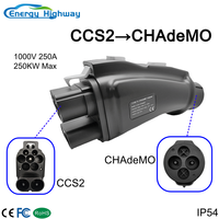 Energy Highway CCS2 to CHAdeMO EV Converter Adapter DC 250A 1000V 250KW CCS Combo2 to Japanese Electric Vehicle Charging Adaptor