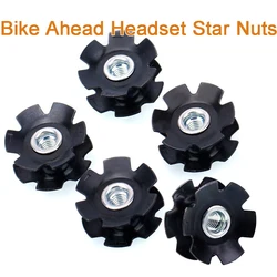 1Pcs Bike Ahead Headset Star Nuts - Black Fangled Nut Cycling Fork Steertubes Star Fangled Nuts