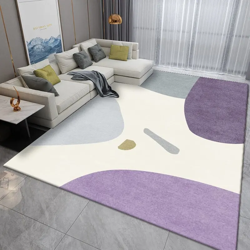 Modern simple living room carpet American light luxury high-end Nordic coffee table blanket bedroom full of home