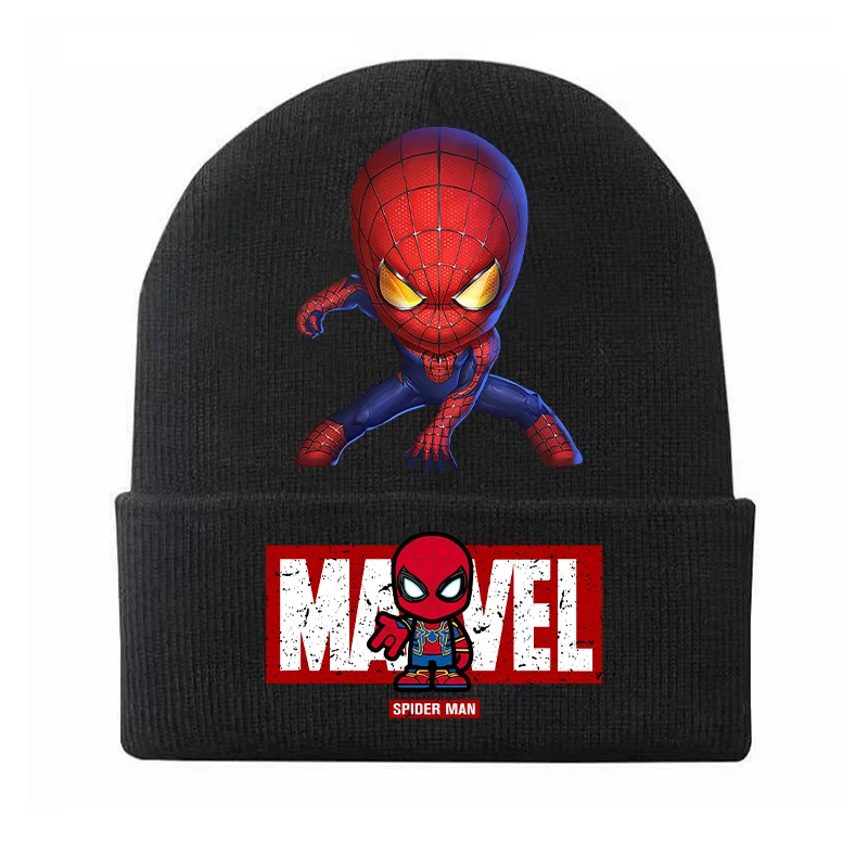 Spiderman Marvel Kid Childern's Knitted Hat Movie Cartoon Infant Beanie Outdoor Casual Warm Vogue Hundred Take Knitting Cap Soft