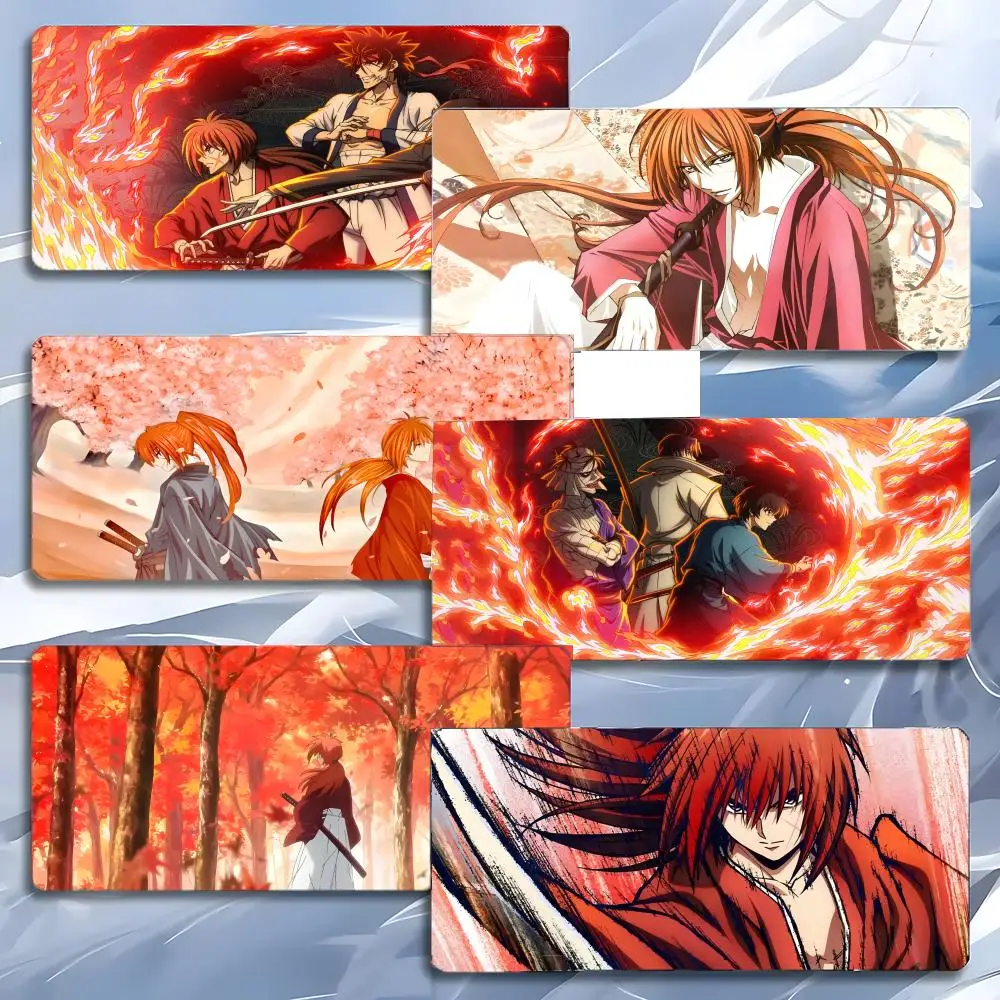 

Коврик для мыши R-Rurouni Kenshin Anime Samurai, большой игровой коврик с защитой от скольжения, утолщенный, для ПК, стола, рабочего места