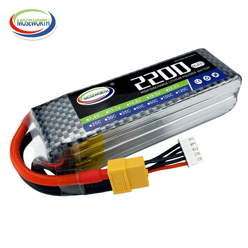 Moseworth 4S 14.8V 2200mah 3300mah 5200mah 6000mAh 4S akumulator do RC LiPo 25C 30C 35C 40C 60C dla drona ciężarówki samochodowej