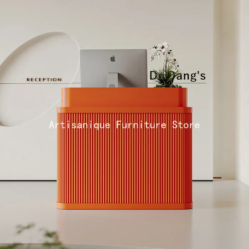 Executive Professional Reception Desk Simple Rotating Reception Counter Cushioned High Back Rezeptionstheke Office Furniture
