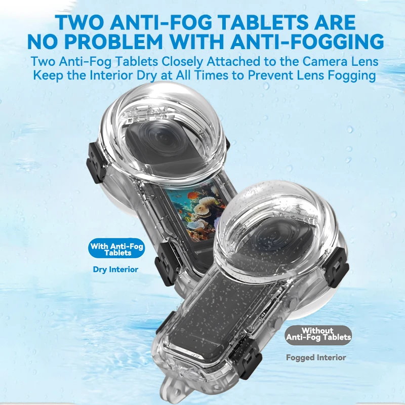 60m para insta 360 x5 caso de mergulho à prova dwaterproof água habitação capa para insta360 x5 invisível caso mergulho subaquático escudo acessórios