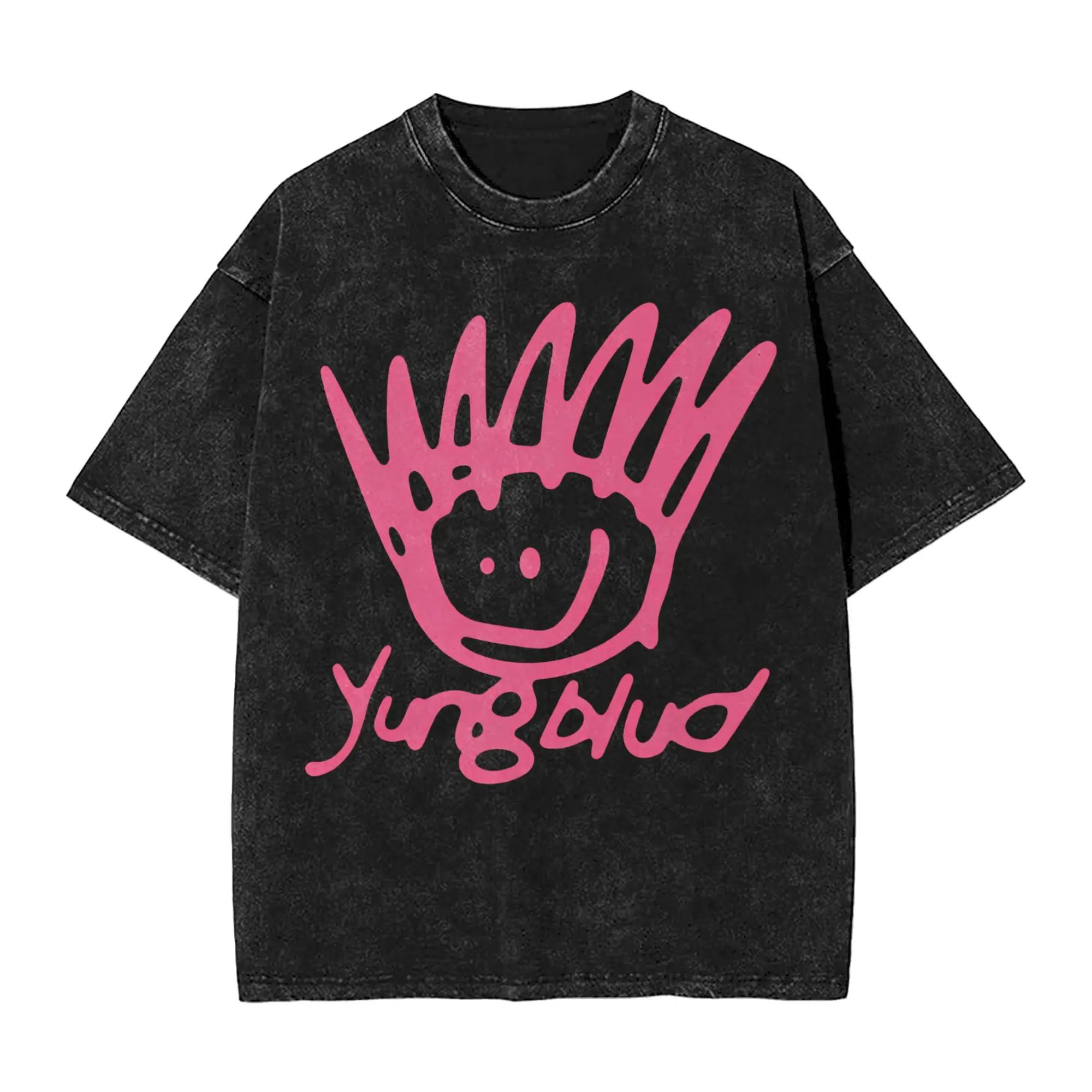 Rapper Yungblud Men's T Shirt Washed  Fun Tees Short Sleeve Crewneck T-Shirt Cotton Gift Idea Clothing