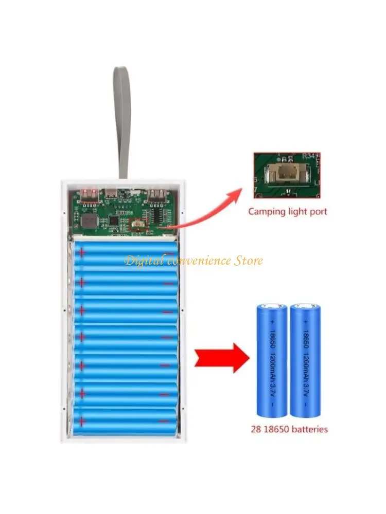 

97QA DIY Box Блок питания для быстрой зарядки Чехол MicroUSB/Type c/USB1/USB2/USB3
