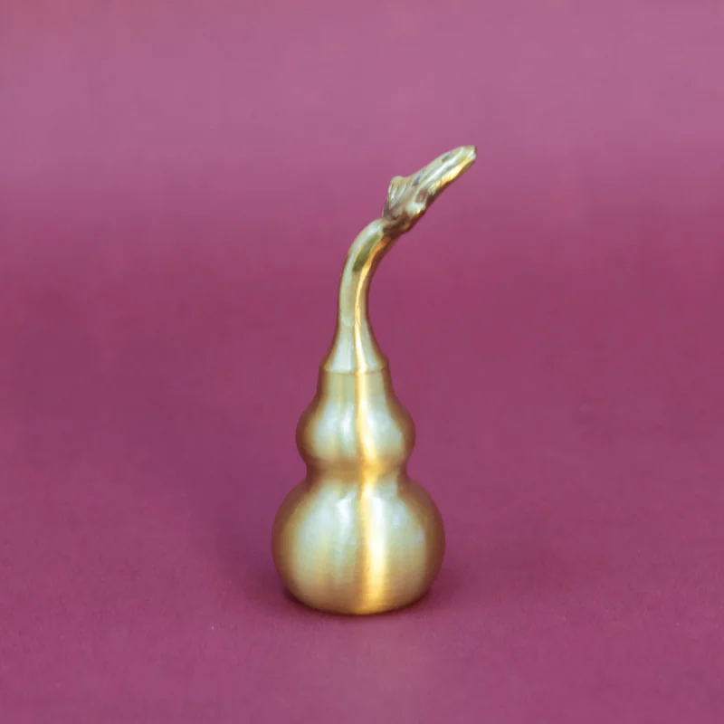 Premium Brass Gourd Pendant Entrance Decoration Open Hollow Brass Smooth Gourd Gift Wholesale One Piece Dropshipping