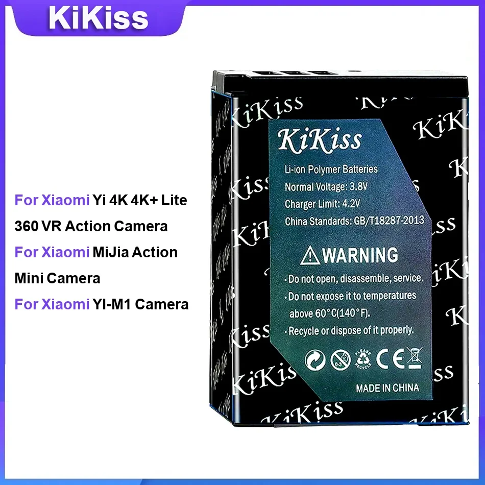 

Battery For Xiaomi Yi 4K 4K+ Lite 360 VR Action MiJia Action Mini YI-M1 Camera Premium safe cells