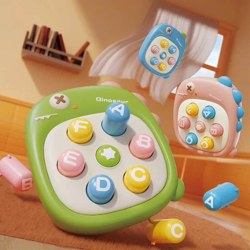 

New Arrival: Palm-Sized Carrot Whack-a-Mole Cute Duck & Dragon Stress Relief Toy Baby's Press-and-Play Fun