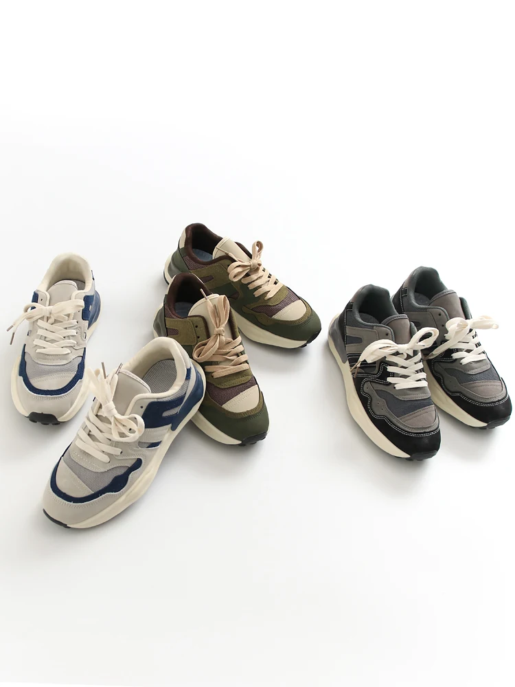 

Comfortable Men's Sporty Casual Shoes Tied Knot Fashionable Trendy Running Shoes Breathable Low Top Flat Heel Synthetic Leather