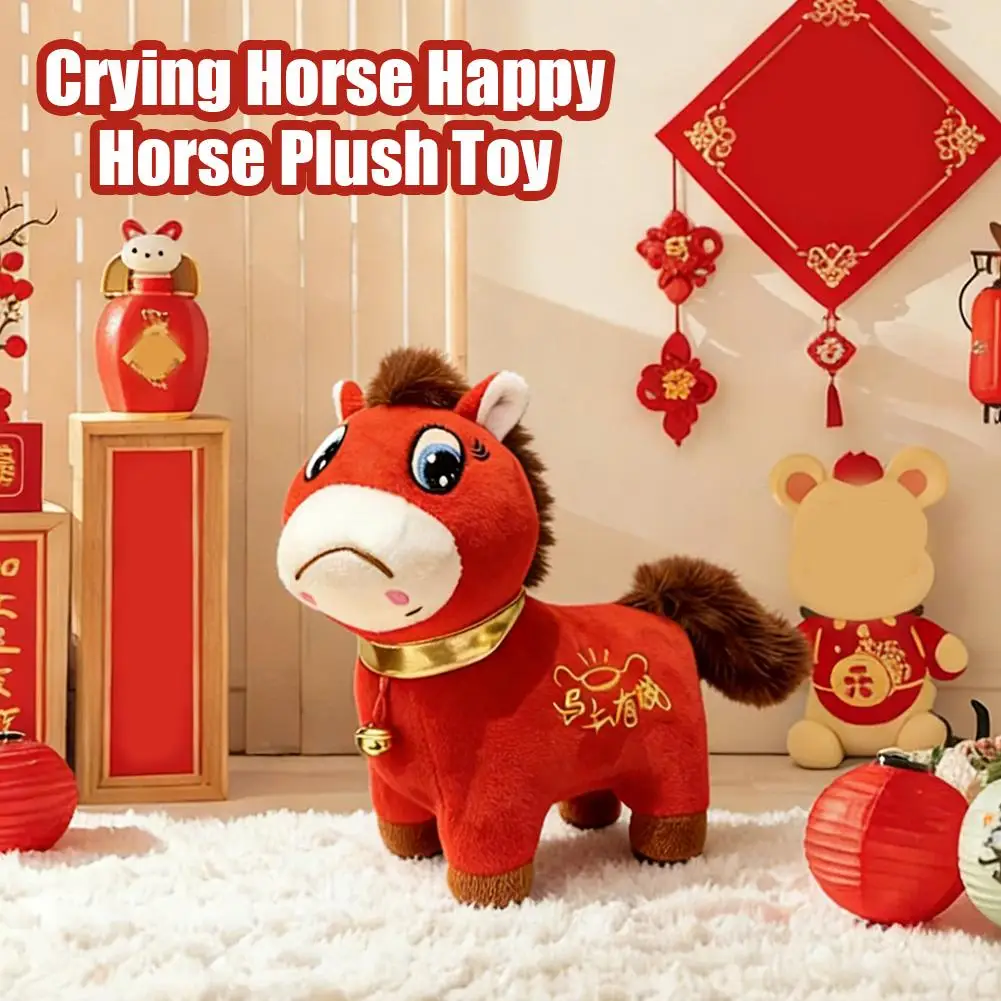 

Новогодние плюшевые игрушки-лошадки: Красный лошадь-талисман года, подарок на Новый год для трудящихся людей