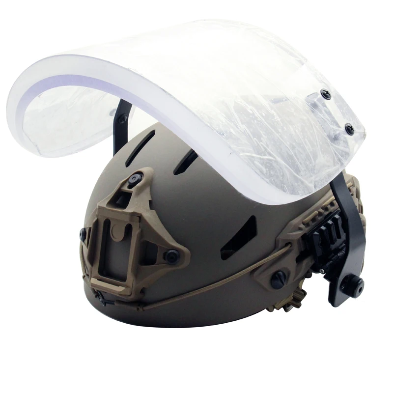 FAST Helmet Ballistic Face Shield Odpinany NIJ 2A Bulletproof Visor Mask Bulletproof Transparent Panel do ochrony głowy