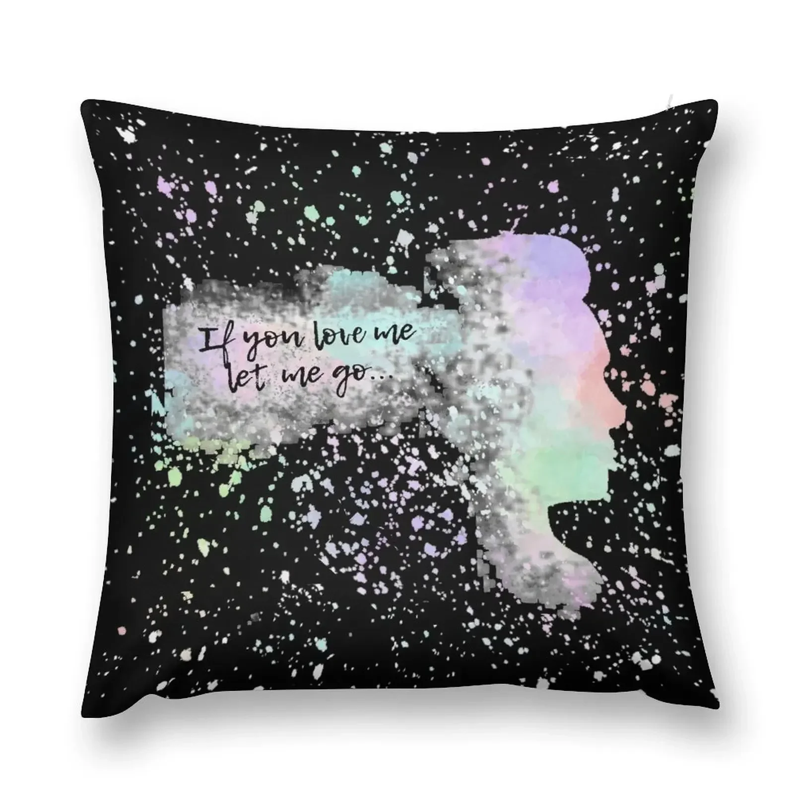 If you love me rainbow splatter paint Throw Pillow Custom Cushion Photo Pillowcases Cushion Covers Sofa pillow