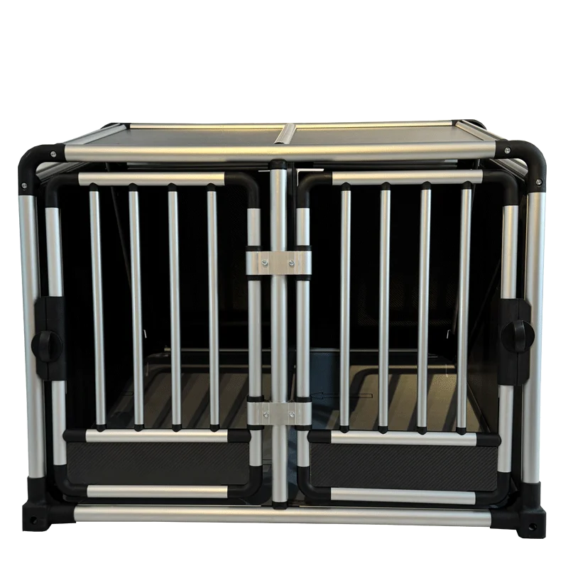 2026Dog Cage High Quality Aluminum cages portable in car transport Secure strong Crates Easy Assemble Breathable Enclosure