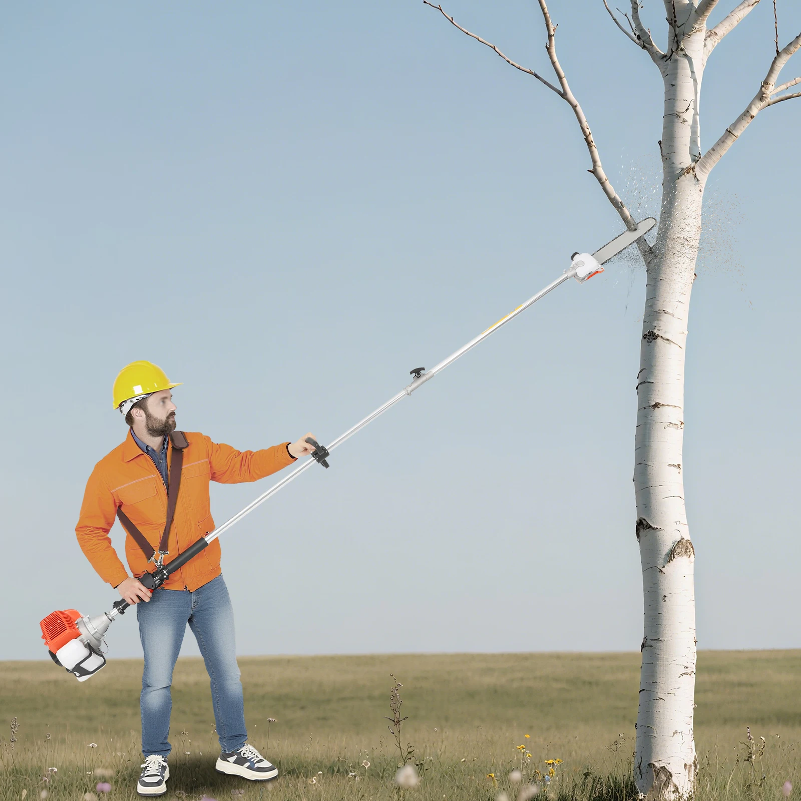 منشار كهربائي لاسلكي للزراعة والحديقة منشار التقليم الكهربائي المحمول مع مقبض غير قابل للانزلاق