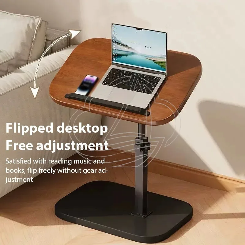 Adjustable Height Rotating Side Table Multi-Functional Movable Desk for Living Room Sofa