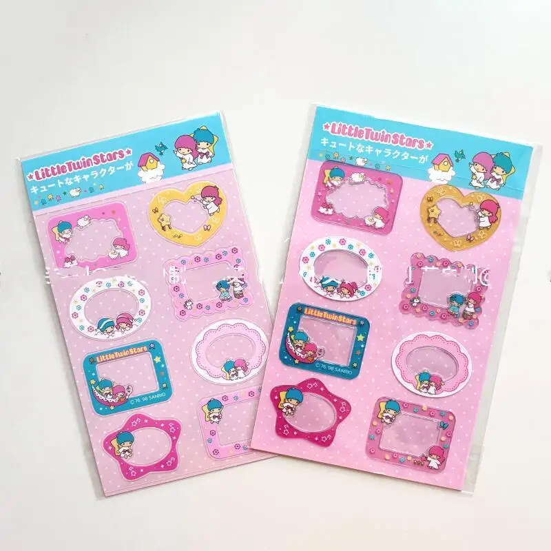 New Sanrio Little TwinStars Photo Frame Bubble Stickers Dreamy Collection Handheld desktop Star card book DIY decorative toys